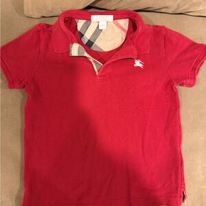 Burberry Red Kids Polo Shirt